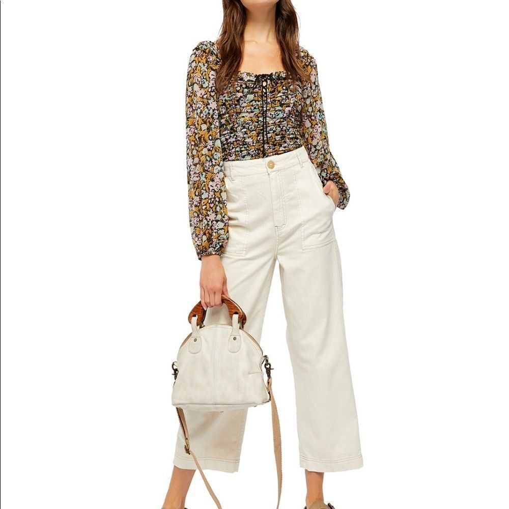Free People Crop Pants Sunday Skies
